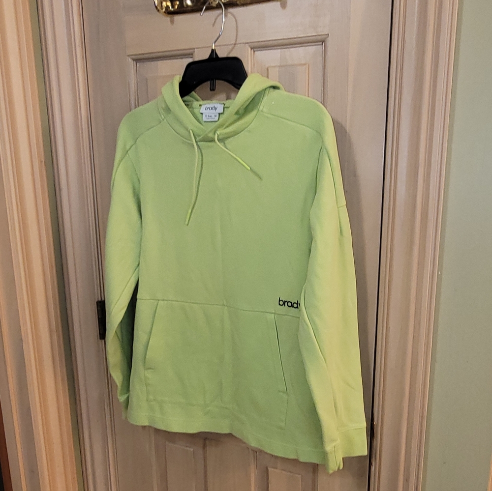 Mens Sz M Brady Lime Green Hoodie Sweatshirt